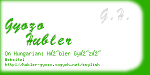 gyozo hubler business card